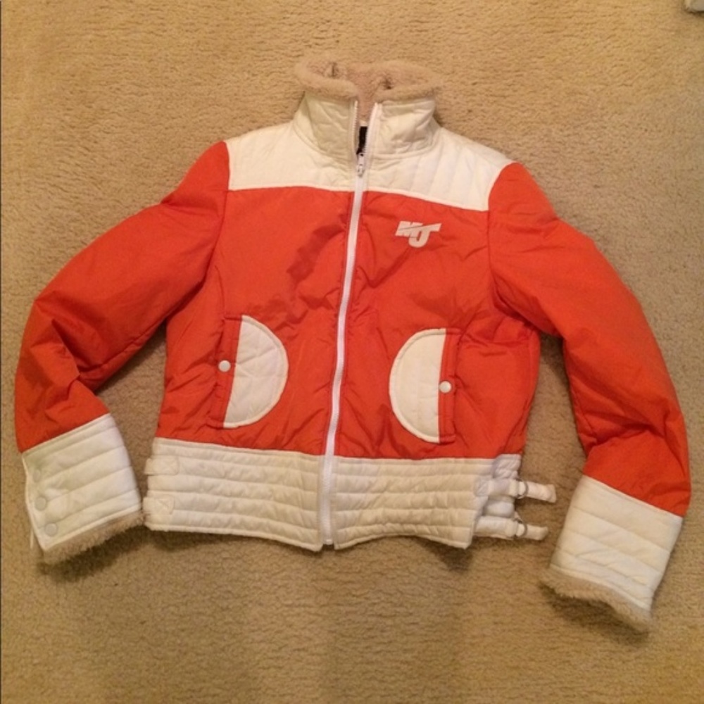 Marc Jacobs orange and ivory coat - Picture 1 of 6